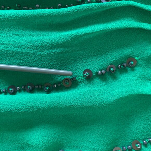 Anthropologie Carnation Lily Lily Rose Sleeveless Beaded Sheer Blouse Fairy Boho - Picture 11 of 13